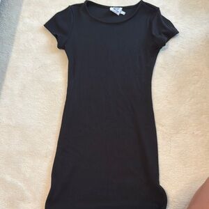 Princess Polly Black Puff Sleeve Mini Dress